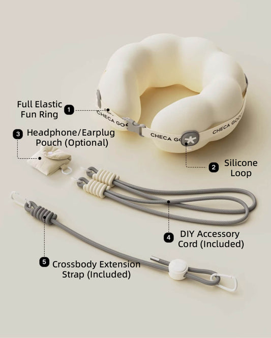 Travel Neck Pillow – Lightweight U-Shape Airplane Pillow | Bubble Purple