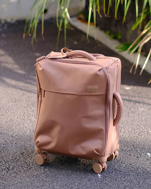 Women’s Carry-On Luggage – Ultra-Light Suitcase | Chestnut Brown