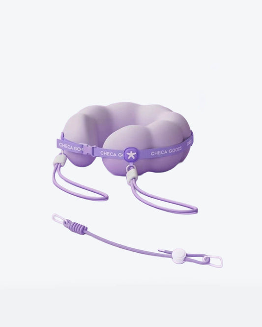 Travel Neck Pillow – Lightweight U-Shape Airplane Pillow | Bubble Purple